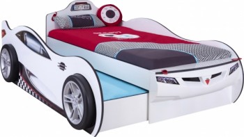 CARBED Кровать-машина Coupe с выдвижной кроватью White 20.03.1310.00 в Покровске - pokrovsk.mebel54.com | фото