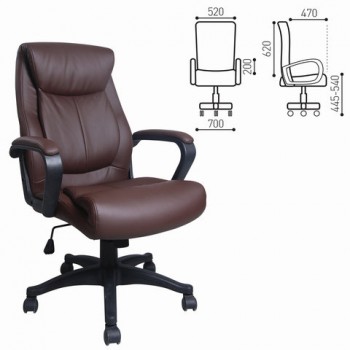Кресло офисное BRABIX Enter EX-511 (коричневый) в Покровске - pokrovsk.mebel54.com | фото