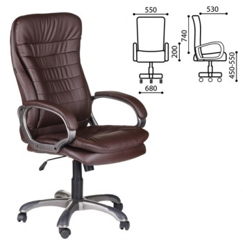 Кресло офисное BRABIX Omega EX-589 (коричневое) в Покровске - pokrovsk.mebel54.com | фото