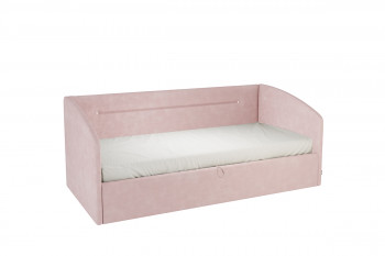 Кровать 0.9 Альба Софа (Нежно-розовый велюр) в Покровске - pokrovsk.mebel54.com | фото