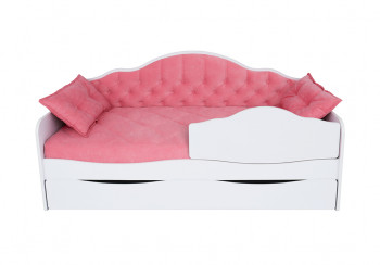 Кровать 170 серии Иллюзия Лайт 1 ящик 89 Розовый (подушки) в Покровске - pokrovsk.mebel54.com | фото