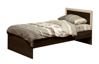 Кровать одинарная 21.55 (шир. 900) с настилом (венге/профиль дуб линдберг)/осн. в Покровске - pokrovsk.mebel54.com | фото
